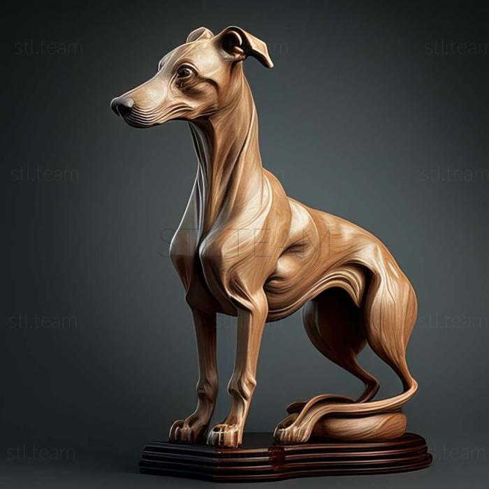 3D model Hungarian Greyhound dog (STL)